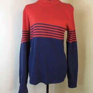 Vintage Y2K New York Sportswear Exchange SZ LG Wool Blend Striped Sweater